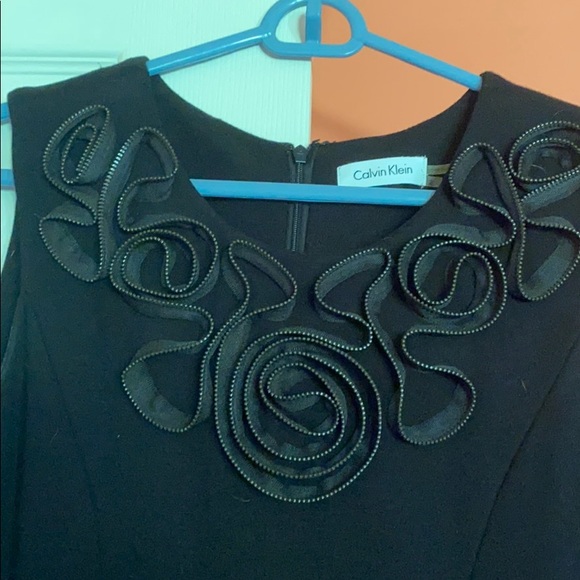 Black fitted Calvin Klein dress - Picture 1 of 4